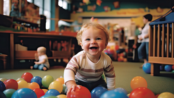 Kind in kinderopvang